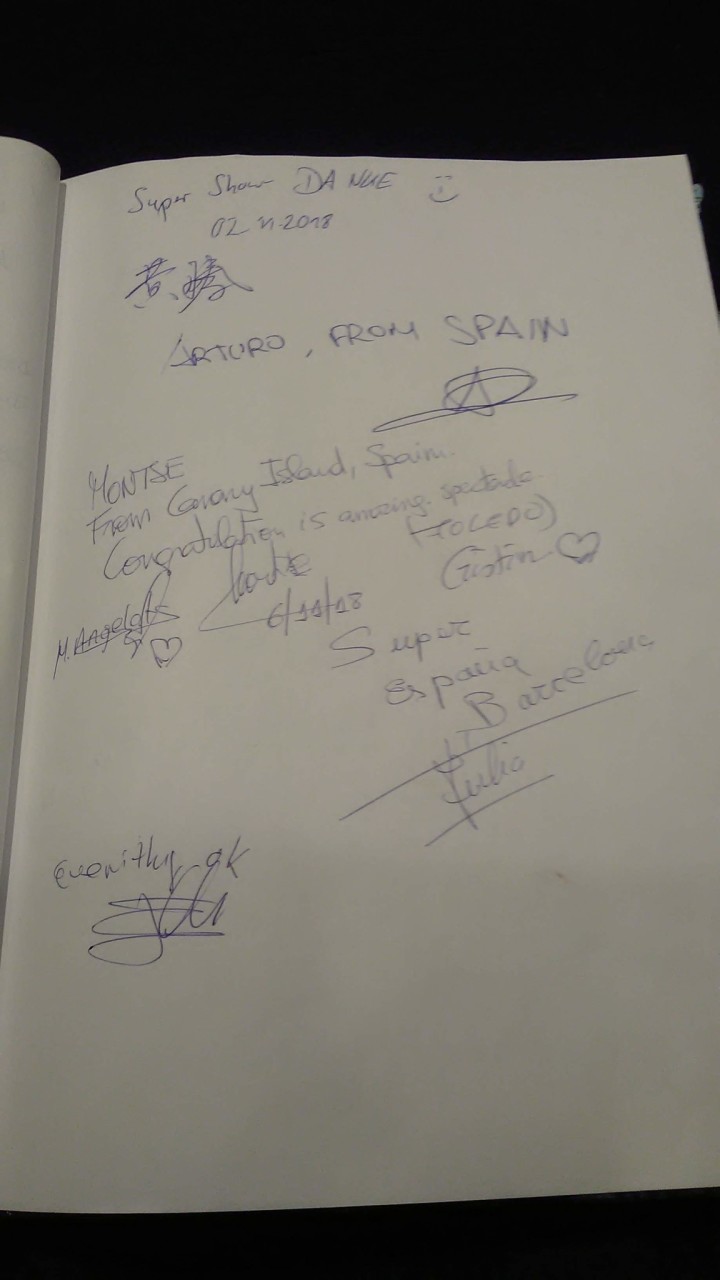 Black light theatre guestbook